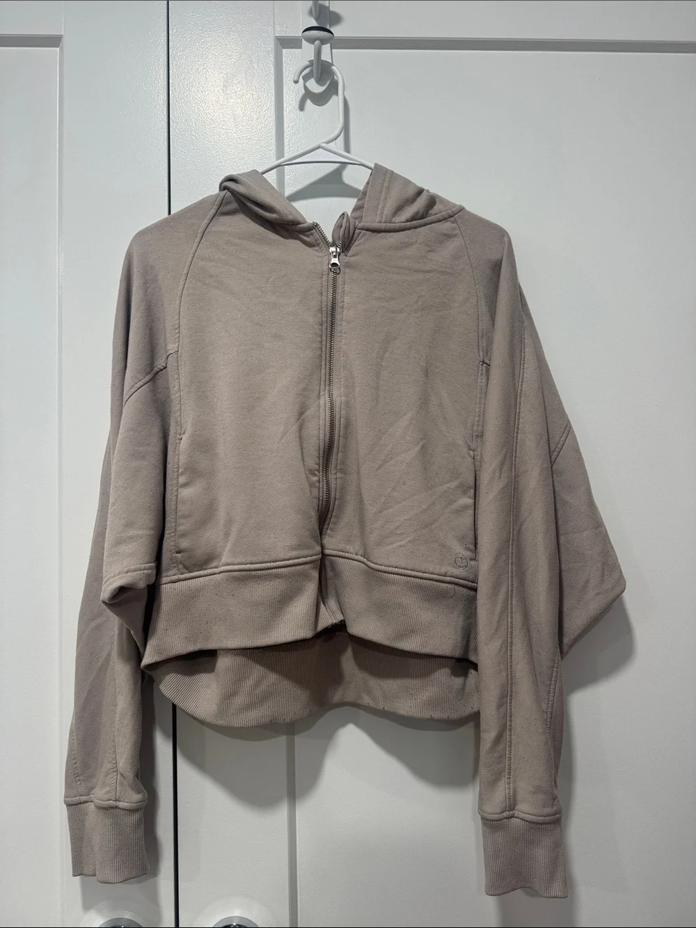 Danskin Beige Zip-Up Fleece Hoodie - Picture 1 of 3